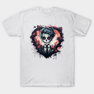 Grinning Ghoul - Cartoon Skull Boy T-Shirt